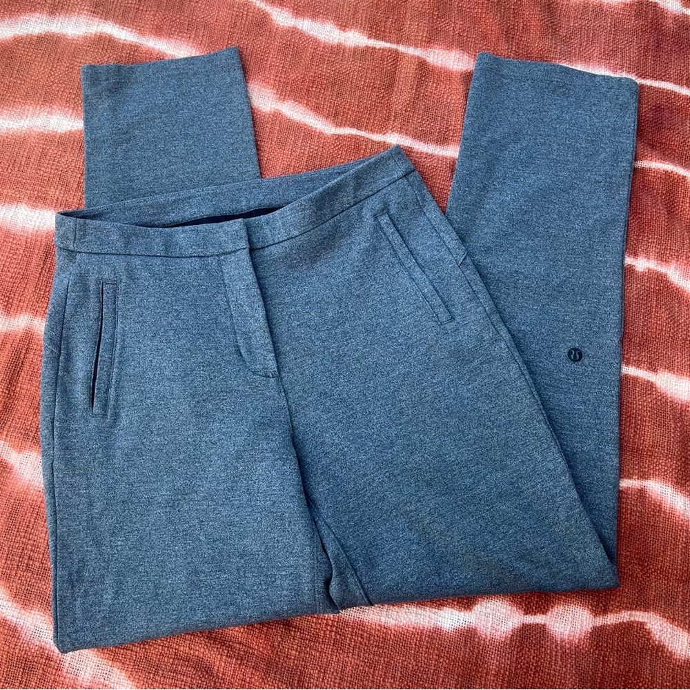 Lululemon On The Move Pant Ponte 28" Heather Core Dark Grey Trouser Pants Dress - Picture 4 of 9